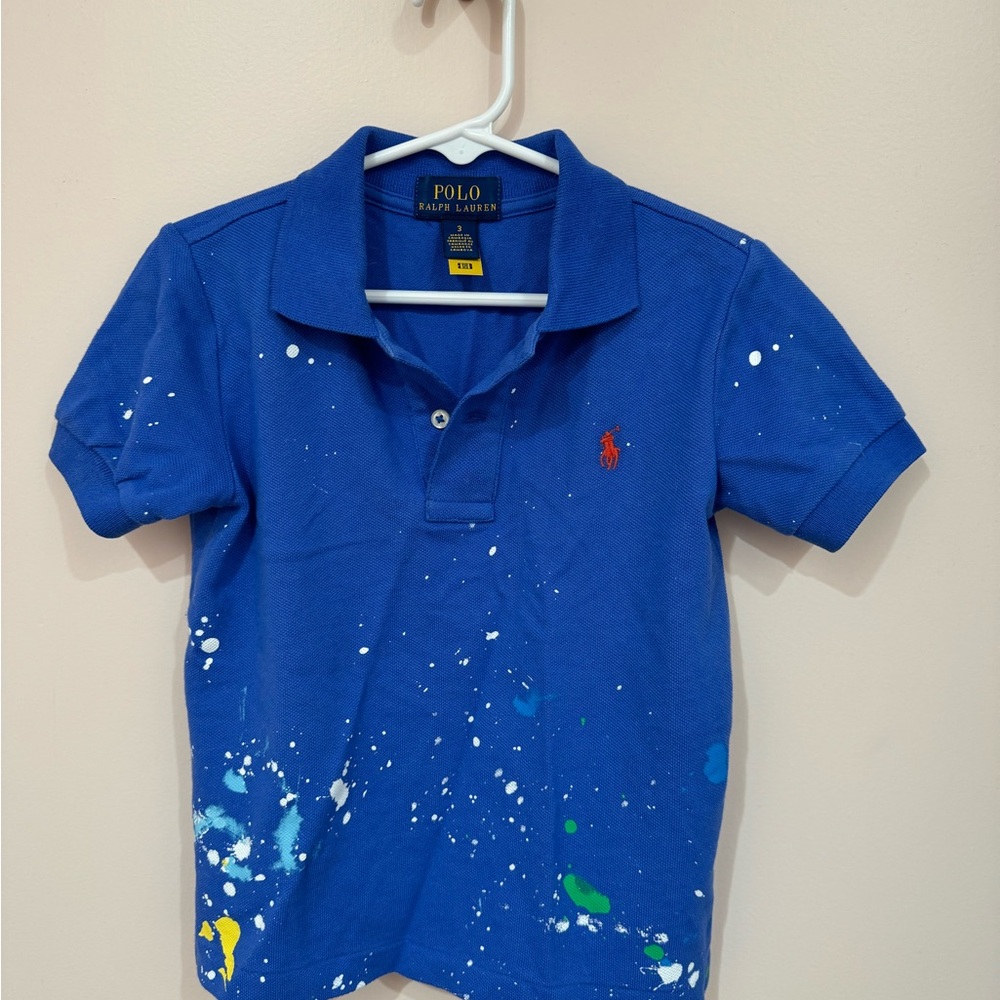 Polo Ralph Lauren 3T paint splatter polo shirt